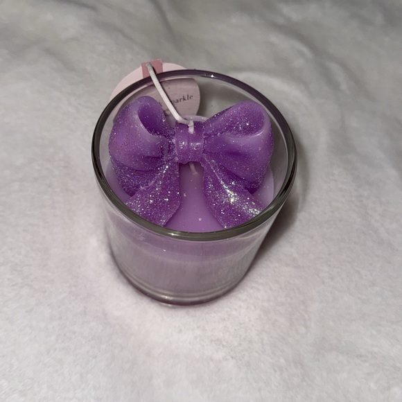 Sincerely James Shimmering Purple Bow Candle- NWT - Picture 3 of 5